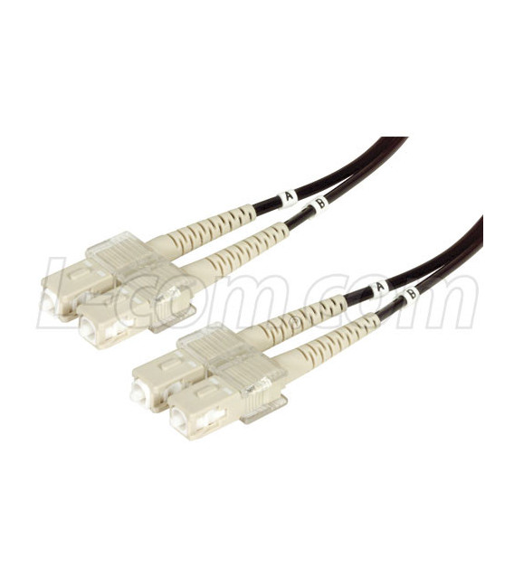 OM3 50/125 10 Gig, Military Fiber Cable, Dual SC / Dual SC, 1.0m