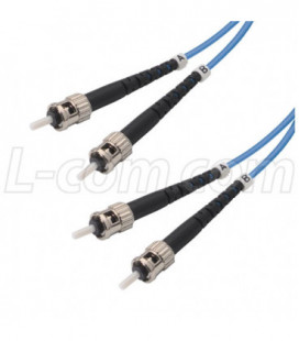 OM1 62.5/125, Multimode Fiber Cable, Dual ST / Dual ST, Blue 3.0m