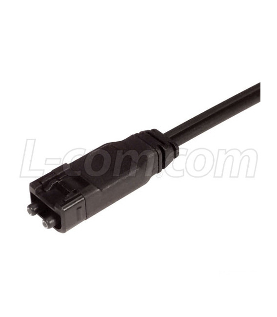 Duplex SMI Plastic Fiber Optic Cable, 10.0m