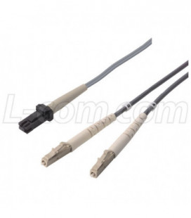 OM1 62.5/125, Multimode Fiber Cable, MT-RJ / Dual LC, 5.0m