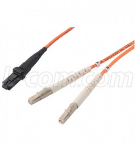 OM2 50/125, Multimode Fiber Cable, MT-RJ / Dual LC, 3.0m