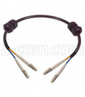 OM1 62.5/125, Fiber Cable with Grommets, Dual LC / Dual LC, 2.0m