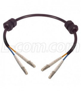 OM1 62.5/125, Fiber Cable with Grommets, Dual LC / Dual LC, 1.0m