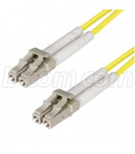 OM2 50/125, Multimode Fiber Cable, Dual LC / Dual LC, Yellow 1.0m