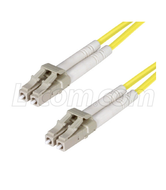 OM2 50/125, Multimode Fiber Cable, Dual LC / Dual LC, Yellow 4.0m