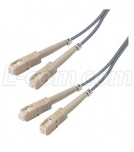 OM1 62.5/125, Multimode Fiber Cable, Dual SC / Dual SC, 5.0m