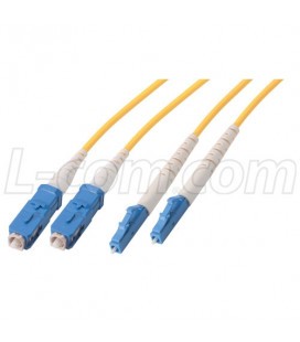 9/125, Single mode Fiber Cable, Dual SC /Dual LC, 3.0m