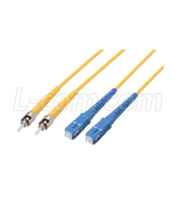 9/125, Singlemode Fiber Cable, Dual ST /Dual SC, 1.0m