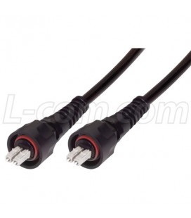 9/125, IP67 Singlemode Fiber Cable, Dual LC / Dual LC, 10.0m