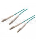 OM4 50/125, 100 Gig Multimode LSZH Fiber Cable, Dual LC / Dual LC, 2.0m