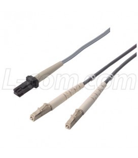 OM1 62.5/125, Multimode Fiber Cable, MT-RJ / Dual LC, 1.0m