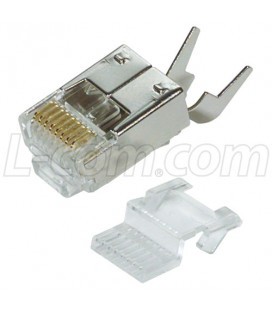 8x8 Shielded Plug with Strain Relief (Stepped Load Bar)- Pkg/50