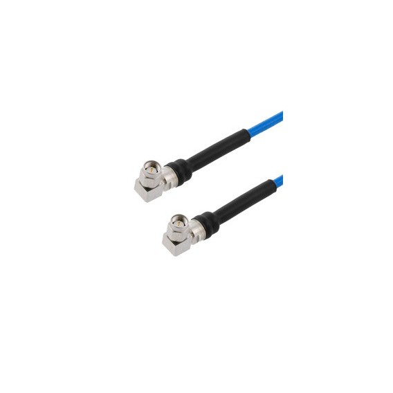 SMA Male R.A. to SMA Male R.A. Cable Using 402SS Series Coax with Heavy Duty Boot, 6.0 ft