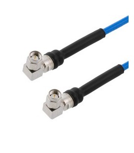 SMA Male R.A. to SMA Male R.A. Cable Using 402SS Series Coax with Heavy Duty Boot, 6.0 ft