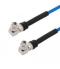 SMA Male R.A. to SMA Male R.A. Cable Using 402SS Series Coax with Heavy Duty Boot, 1.5 ft