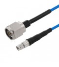 N Male to SMA Male Cable Using 402SS Series Coax with Heavy Duty Boot, 1.0 ft