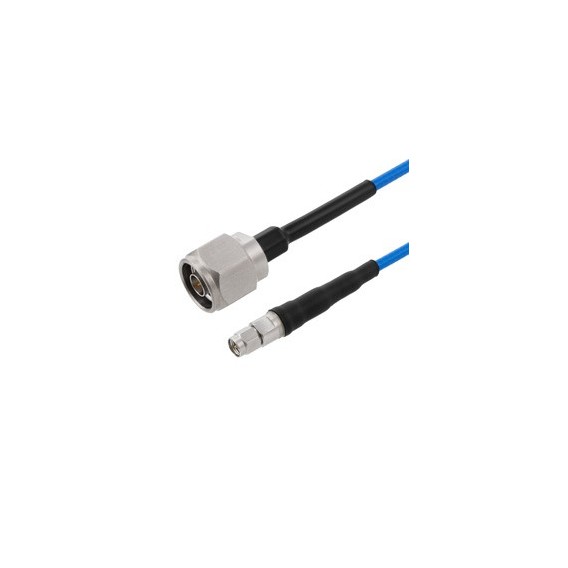 N Male to SMA Male Cable Using 402SS Series Coax with Heavy Duty Boot, 3.0 ft