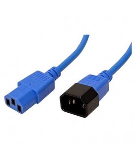 Cable de potencia C13 a C14, 3 x 0.75mm2 de 0.6 metros de color Azul