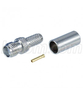 SMA Female Crimp for RG58, 195-Series Cable
