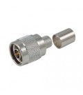 Type N Male Solderless Crimp for 400-Series Low Loss Coax Cable