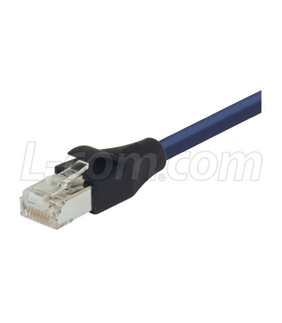 Shielded Cat 6 Cable, RJ45 / RJ45 PVC Jacket, Blue 10.0 ft