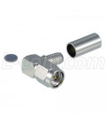SMA Male Crimp, Right Angle for RG58, 195-Series Cable