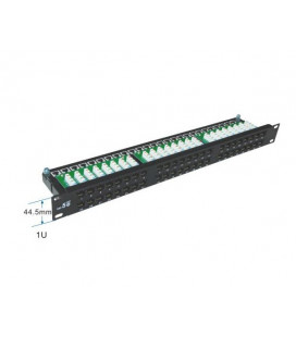 Patch panel 48 puertos para Cat.5E- UTP en 1U