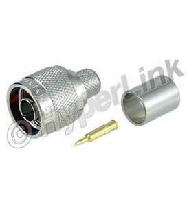 Type N Male Crimp for RG8, 400-Series Cable