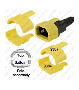 C14 Secure Sleeve Straight Contact Retention Insert - Yellow, Straight Installation