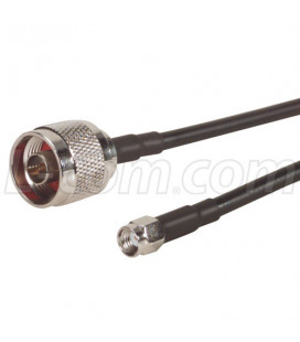 RP-SMA Plug to N-Male, Pigtail 2 ft 195-Series