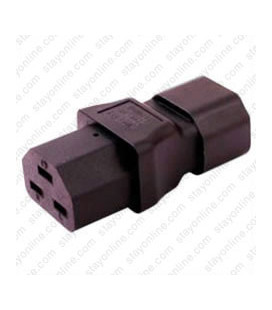 C14 Plug to C21 Connector Block Adapter - Black