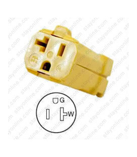 Hubbell HBL5369VY NEMA 5-20 Female Connector - Valise, Yellow