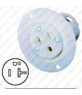 Hubbell HBL5379C NEMA 5-20 Flanged Female Outlet - White