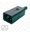 AC Plug IEC 60320 C20 16 Amp Male Straight Entry VDE