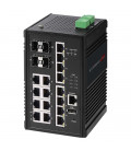 Industrial 16-Port Gigabit PoE+ Web Managed Switch with 8 PoE+ Ports and 4 SFP Slots