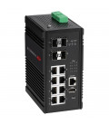 Industrial 8-Port Gigabit PoE+ Web Managed Switch with 4 SFP Slots