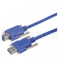 USB 3.0 Cable, Type A/B with Thumbscrew Hardware 3.0M