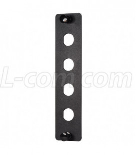 FSP Sub Panel, Blank Sub Panel with (4) 0.5" D-Hole Openings, Black