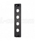 FSP Sub Panel, Blank Sub Panel with (4) 0.5" D-Hole Openings, Black