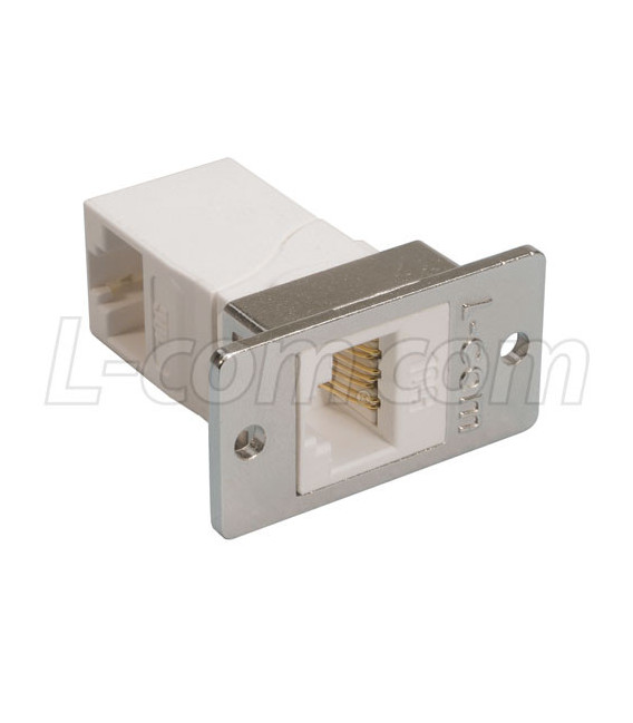 Cat 6a RJ45 Coupler (8x8) Right Angle Deluxe Panel Coupler Kit