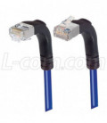 Shielded Category 6 Right Angle Patch Cable, Right Angle Down/Right Angle Up, Blue, 15.0 ft