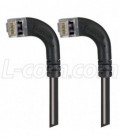 Shielded Category 6 Right Angle Patch Cable, Right Angle Left/Right Angle Left, Black, 2.0 ft