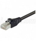 Shielded Cat 6 Cable, RJ45 / RJ45 PVC Jacket, Black 100.0 ft