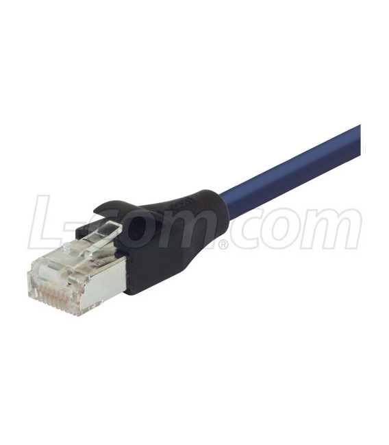 Shielded Cat 6 Cable, RJ45 / RJ45 PVC Jacket, Blue 75.0 ft