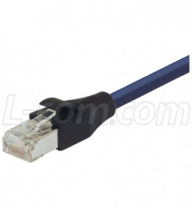 Shielded Cat 6 Cable, RJ45 / RJ45 PVC Jacket, Blue 75.0 ft