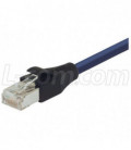 Shielded Cat 6 Cable, RJ45 / RJ45 PVC Jacket, Blue 30.0 ft