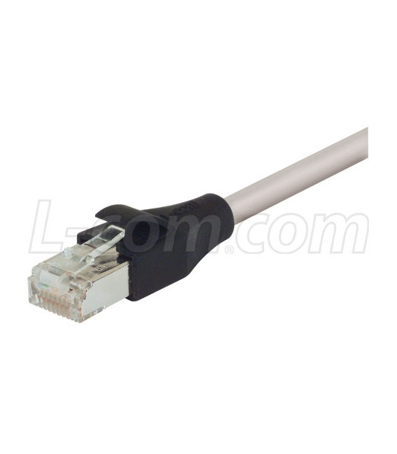 Shielded Cat 6 Cable, RJ45 / RJ45 PVC Jacket, Gray 15.0 ft