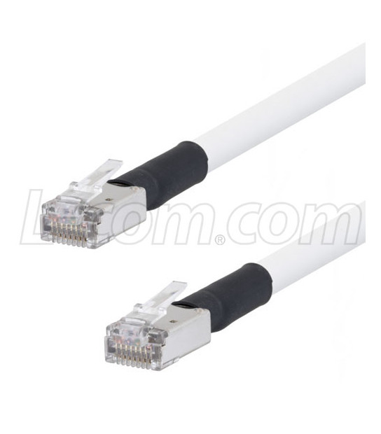 Double Shielded Cat5e Outdoor High Flex PoE Industrial Ethernet Cable,  RJ45, BLK, 5.0ft