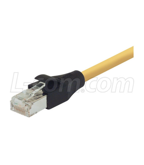 Shielded Cat 6 Cable, RJ45 / RJ45 PVC Jacket, Yellow 75.0 ft