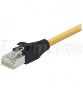 Shielded Cat 6 Cable, RJ45 / RJ45 PVC Jacket, Yellow 15.0 ft